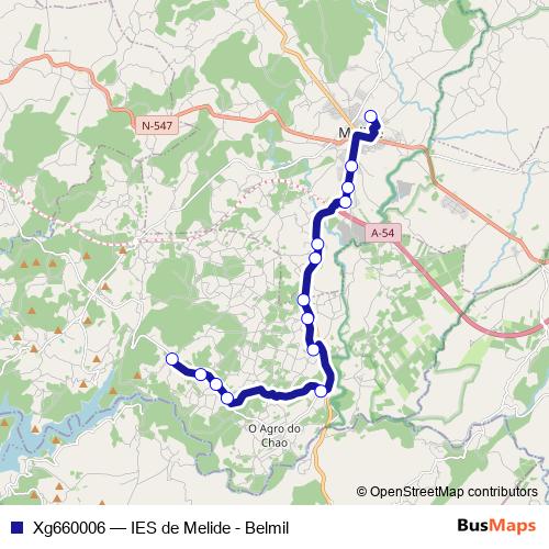 Xg660006 bus Line Map