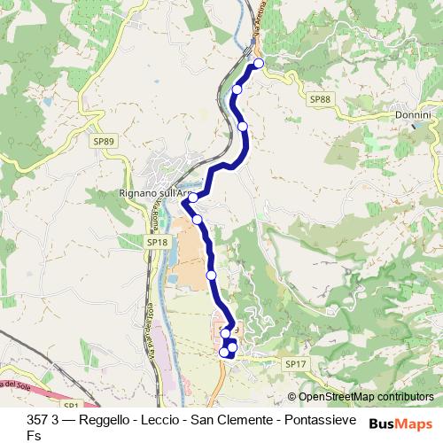 357 3 bus Line Map