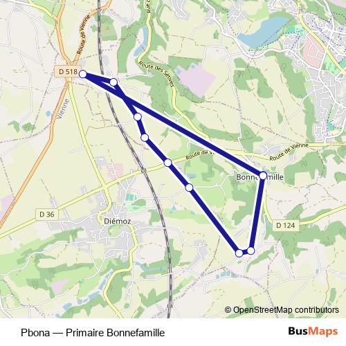 Pbona bus Line Map