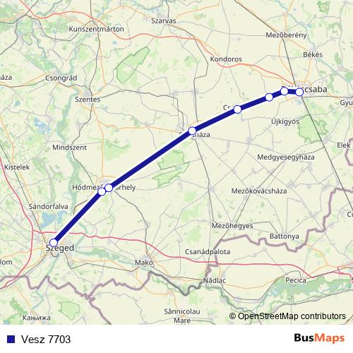 Vesz 7703 rail Line Map