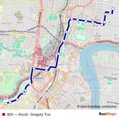 924 bus Line Map