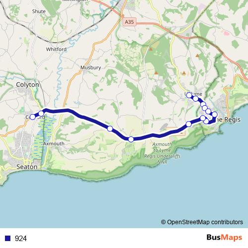 924 bus Line Map