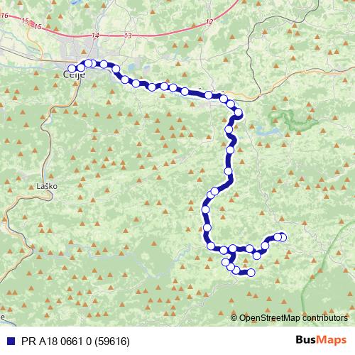 PR A18 0661 0 (59616) bus Line Map