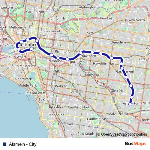 Alamein - City metro Line Map