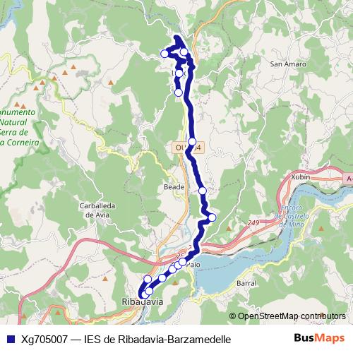 Xg705007 bus Line Map