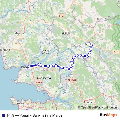 Pnj9 bus Line Map