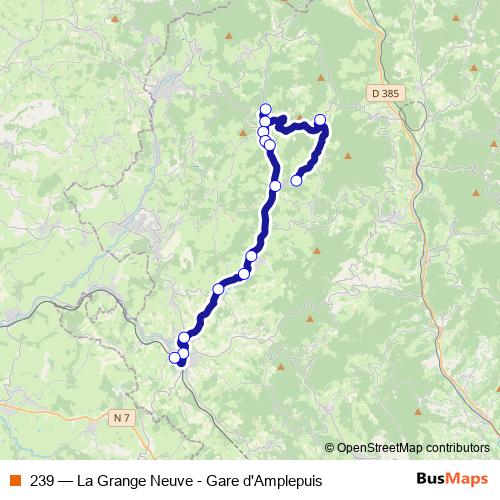 239 bus Line Map