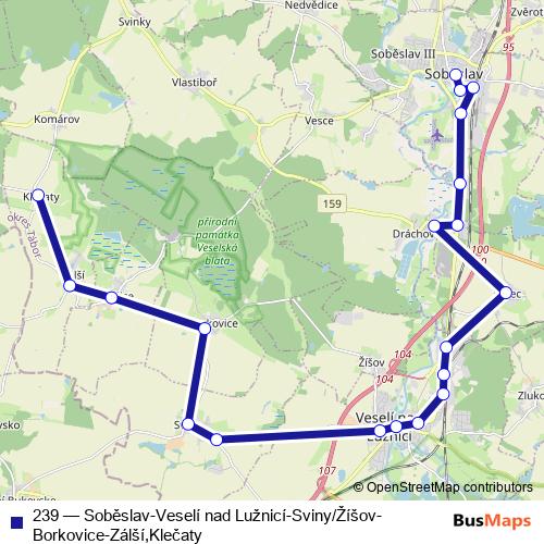 239 bus Line Map