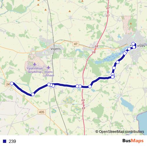 239 bus Line Map