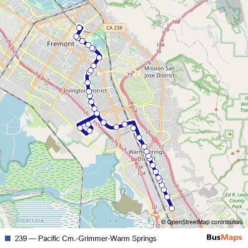 239 bus Line Map
