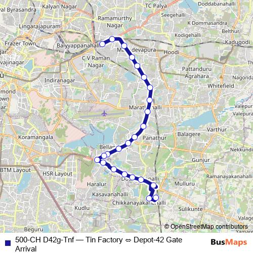 500-CH D42g-Tnf bus Line Map