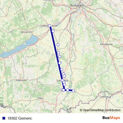 18302 Gemenc rail Line Map
