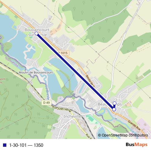 1-30-101 bus Line Map