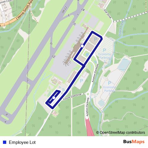 Employee Lot bus Line Map