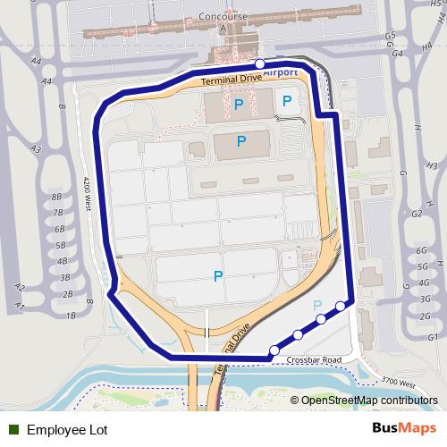 Employee Lot bus Line Map