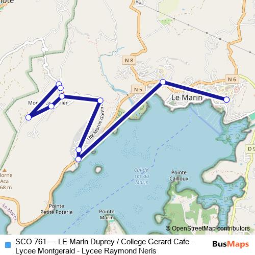 SCO 761 bus Line Map