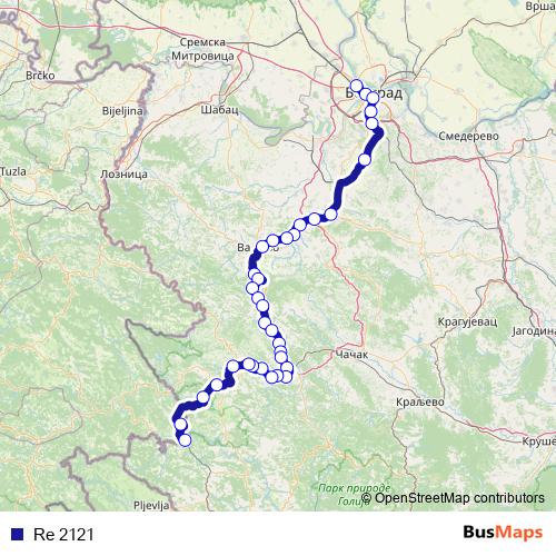Re 2121 rail Line Map