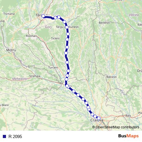 R 2095 rail Line Map