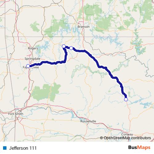Jefferson 111 bus Line Map