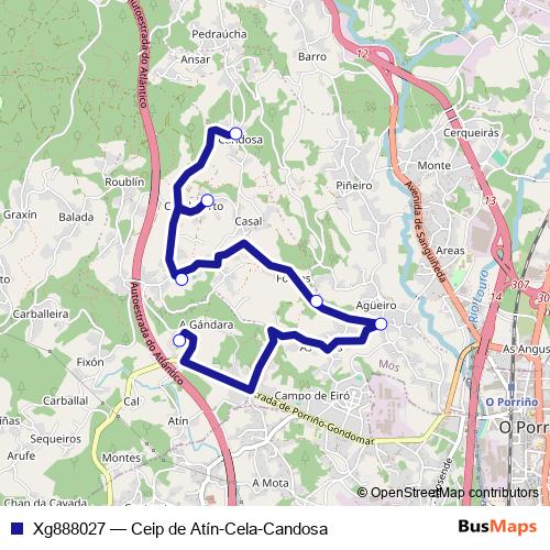 Xg888027 bus Line Map