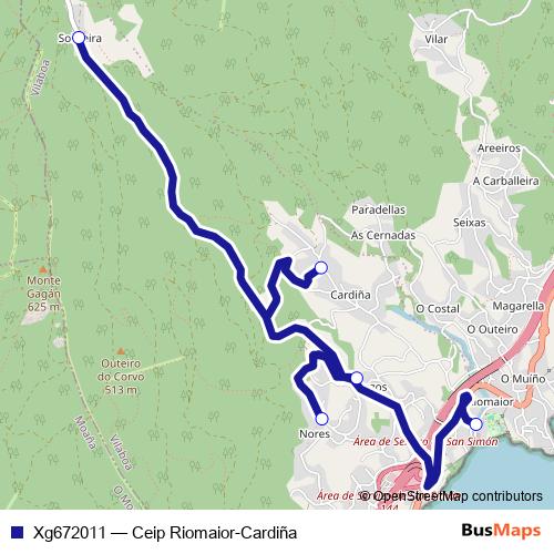 Xg672011 bus Line Map