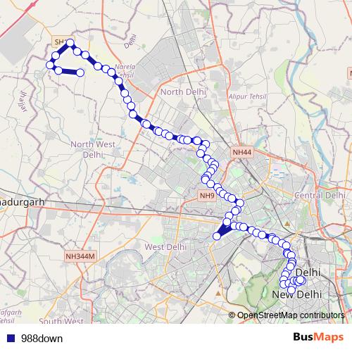 988down bus Line Map