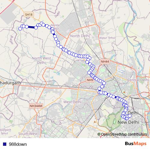 988down bus Line Map