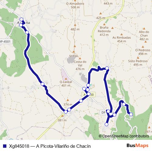 Xg845018 bus Line Map