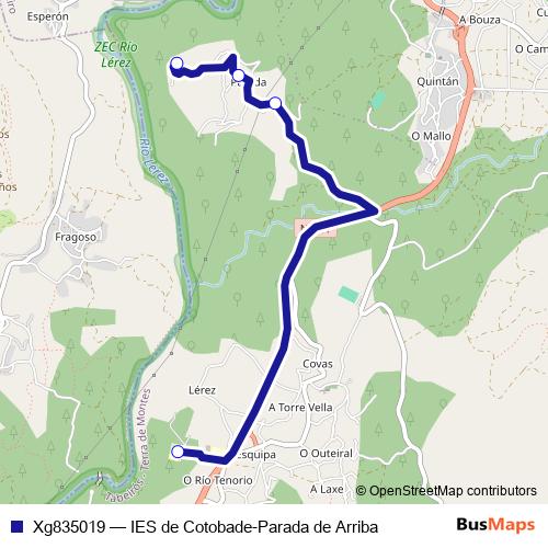 Xg835019 bus Line Map