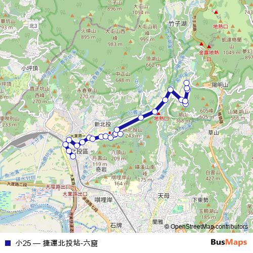 小25 bus Line Map