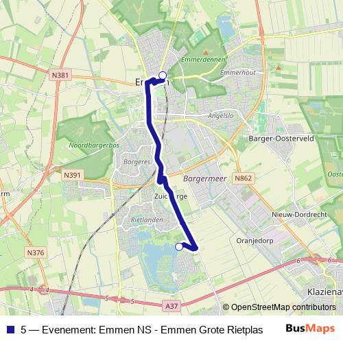 5 bus Line Map