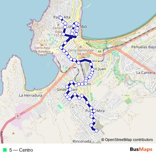 5 bus Line Map