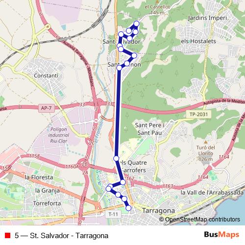 5 bus Line Map
