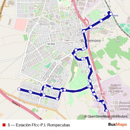 5 bus Line Map