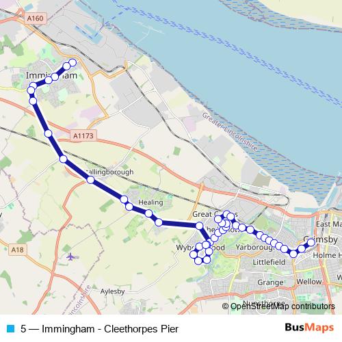 5 bus Line Map
