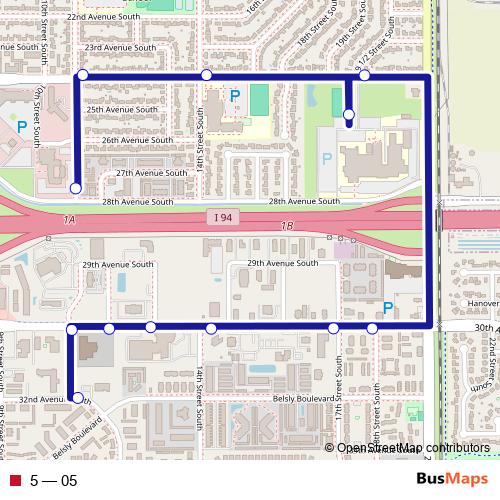 5 bus Line Map