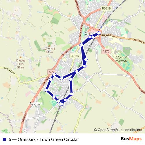 5 bus Line Map