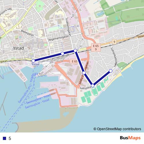 5 bus Line Map