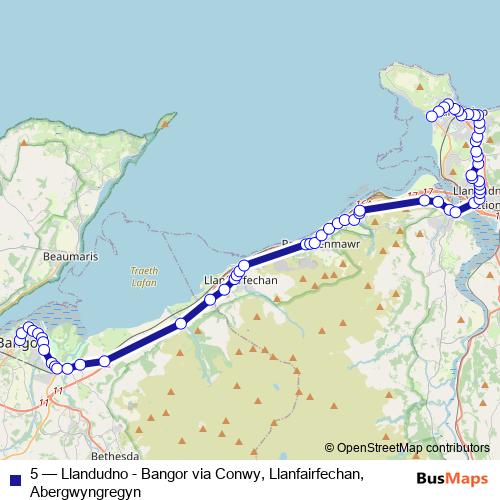 5 bus Line Map