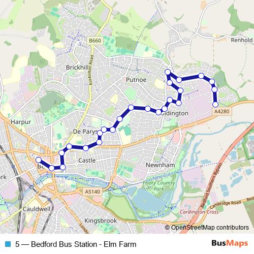 5 bus Line Map