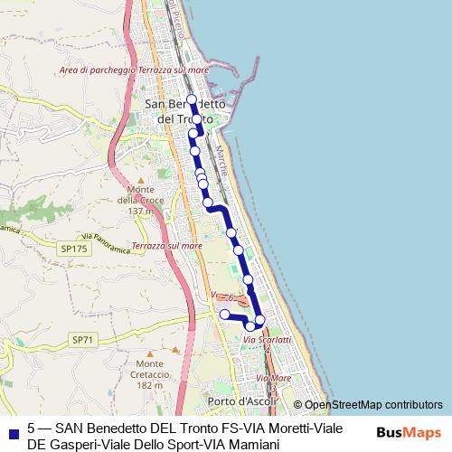 5 bus Line Map