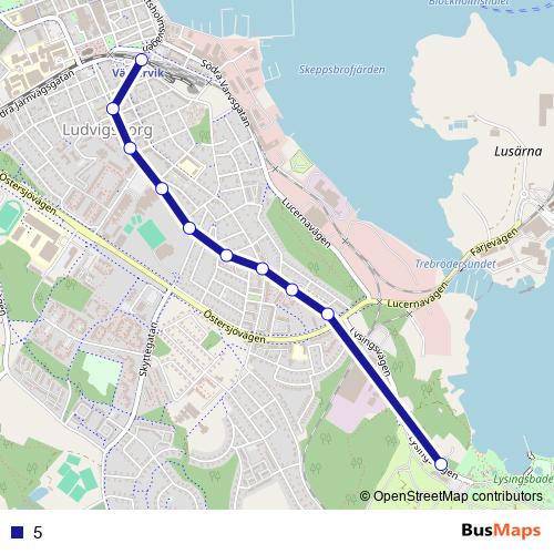 5 bus Line Map