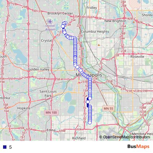5 bus Line Map