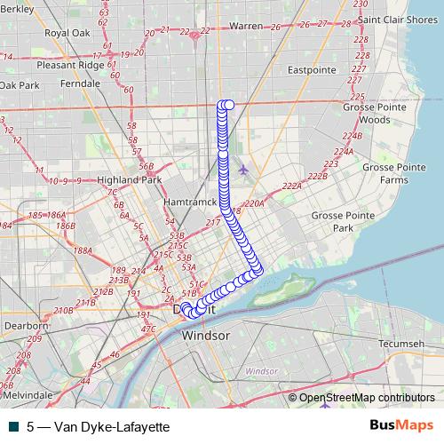 5 bus Line Map