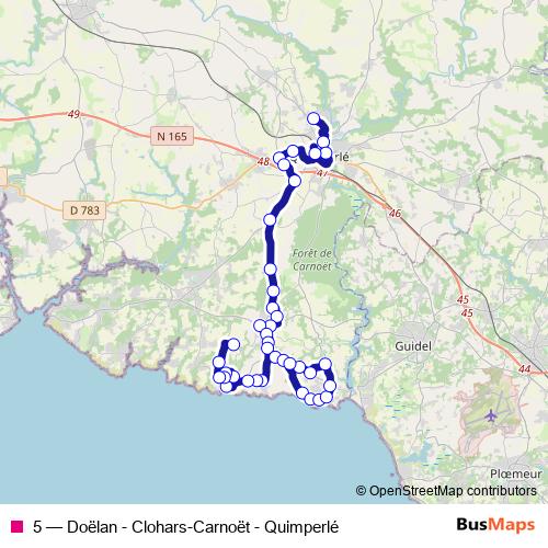 5 bus Line Map