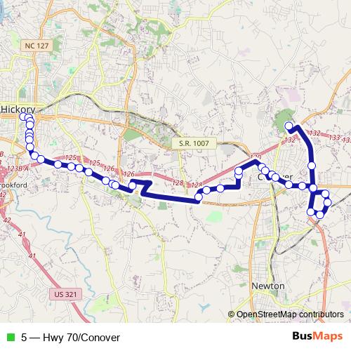 5 bus Line Map