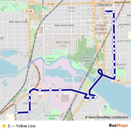 5 bus Line Map