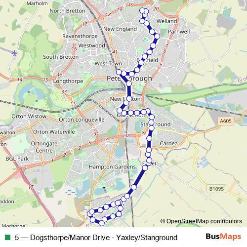 5 bus Line Map