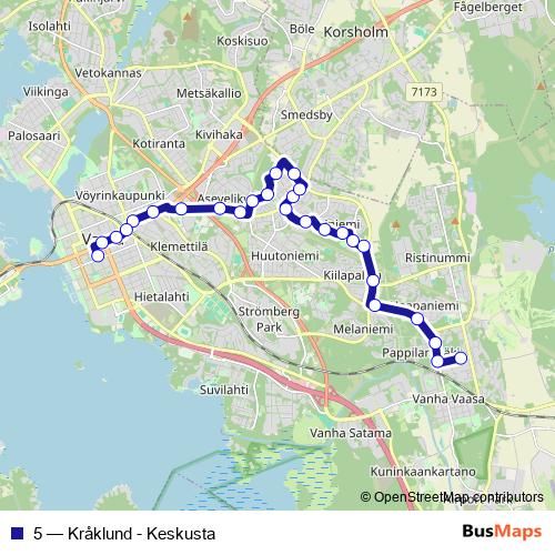 5 bus Line Map