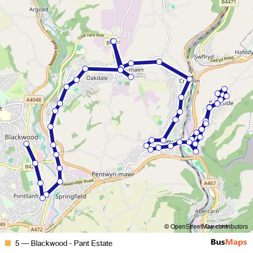 5 bus Line Map